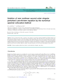 Solution of New Nonlinear Second Order Singular Perturbed Lane-Emden Equation by the Numerical Spectral Collocation Method