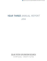 Year Three Annual Report 2016