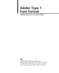 Adobe Type 1 Font Format Adobe Systems Incorporated