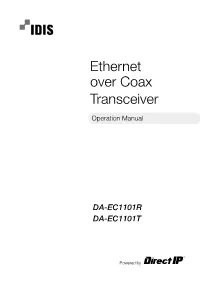 Ethernet Over Coax Transceiver