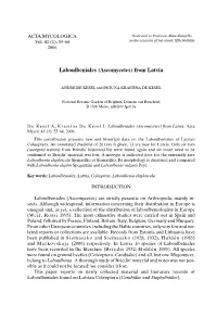 Laboulbeniales (Ascomycetes) from Latvia