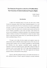 The Polanyian Perspective in the Era of Neoliberalism: the Protection of Global Intellectual Property Rights