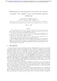 Distributions of Extinction Times from Fossil Ages and Tree Topologies: the Example of Some Mid-Permian Synapsid Extinctions