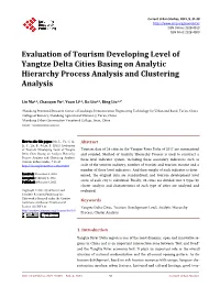 Evaluation of Tourism Developing Level of Yangtze Delta Cities Basing on Analytic Hierarchy Process Analysis and Clustering Analysis