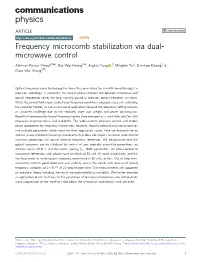 Frequency Microcomb Stabilization Via Dual-Microwave Control
