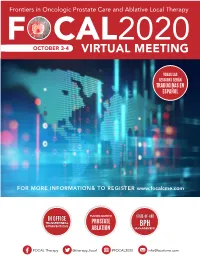 Frontiers in Oncologic Prostate Care and Ablative Local Therapy