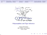 Polymorphism and Type Inference