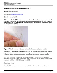 Sebaceous Adenitis Management
