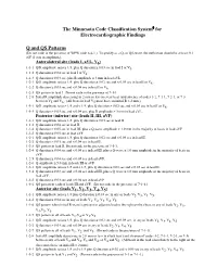 The Minnesota Code Classification System for Electrocardiographic