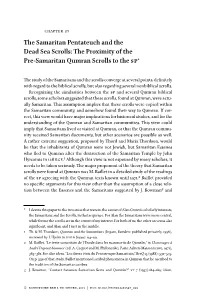 The Proximity of the Pre-Samaritan Qumran Scrolls to the Sp*