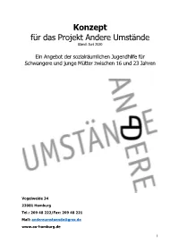 Konzept Für Das Projekt Andere Umstände Stand: Juni 2020