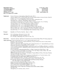 RICHARD R. WILK Revised Sept. 2, 2012