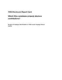 1998 Disclosure Report Card