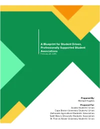 A Blueprint for Student Driven, Professionally Supported Student Associations February 20, 2015