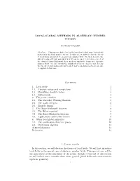 Local-Global Methods in Algebraic Number Theory