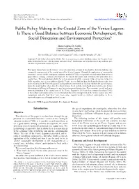 Public Policy Making in the Coastal Zone of the Venice Lagoon: Is