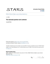 The National Question and Leninism
