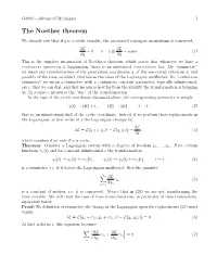 The Noether Theorem