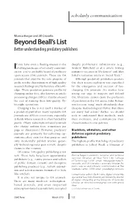Beyond Beall's List