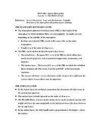 ESCI 485 – Air/Sea Interaction Lesson 3 – the Surface Layer References