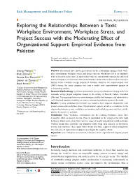 Exploring the Relationships Between a Toxic Workplace Environment