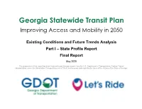 Georgia Statewide Transit Plan Improving Access and Mobility in 2050