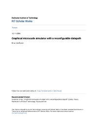 Graphical Microcode Simulator with a Reconfigurable Datapath