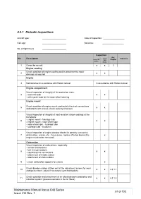 Maintenance Manual Ikarus C42 Series Issue VIII Rev. 1 4.2.1 Periodic Inspections