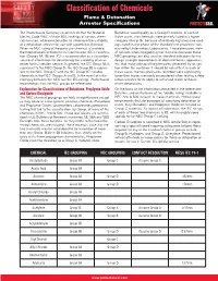 Classification of Chemicals