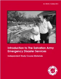 Introduction to the Salvation Army Emergency Disaster Services