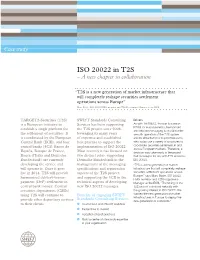 ISO 20022 in T2S – a New Chapter in Collaboration