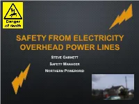 Safety from Electricity Overhead Power Lines