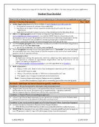 Student Visa Checklist