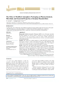 The Effect of Modified Atmosphere Packaging on Physicochemical, Microbial, and Sensorial Properties of Iranian Mazafati Date H