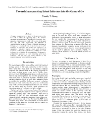 Towards Incorporating Intent Inference Into the Game of Go