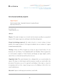 Use of Social Media by Airports