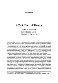 Affect Control Theory