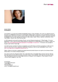 Aurore Belkin Photographer Aurore Belkin Is a French and Canadian