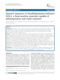 Genome Sequence of Desulfitobacterium Hafniense DCB