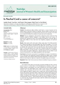 Is Nuchal Cord a Cause of Concern?