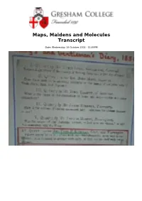 Maps, Maidens and Molecules Transcript