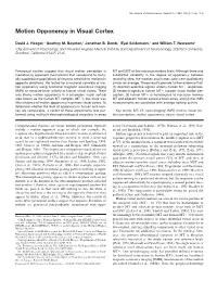 Motion Opponency in Visual Cortex