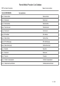 Rwanda Medical Procedure Code Database