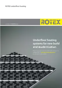 Underfloor Heating Systems for New Build and Modernisation