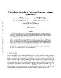 What Is Local Optimality in Nonconvex-Nonconcave Minimax Optimization?