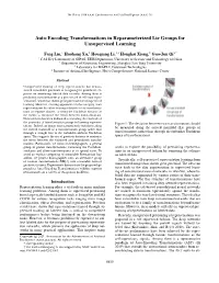 Auto-Encoding Transformations in Reparameterized Lie Groups for Unsupervised Learning