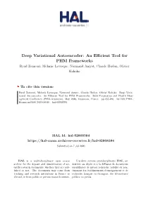 Deep Variational Autoencoder: an Efficient Tool for PHM Frameworks