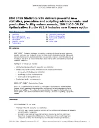 IBM SPSS Statistics V26 Delivers Powerful New Statistics, Procedure