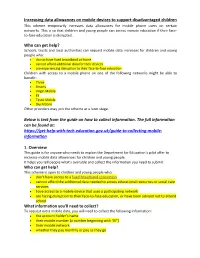 Increasing Data Allowances on Mobile Devices to Support Disadvantaged