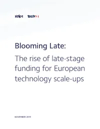 The Rise of Late-Stage Funding for European Technology Scale-Ups